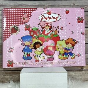 Siyijing Strawberry Shortcake Mirror, Lip Gloss & Eyeshadow Set